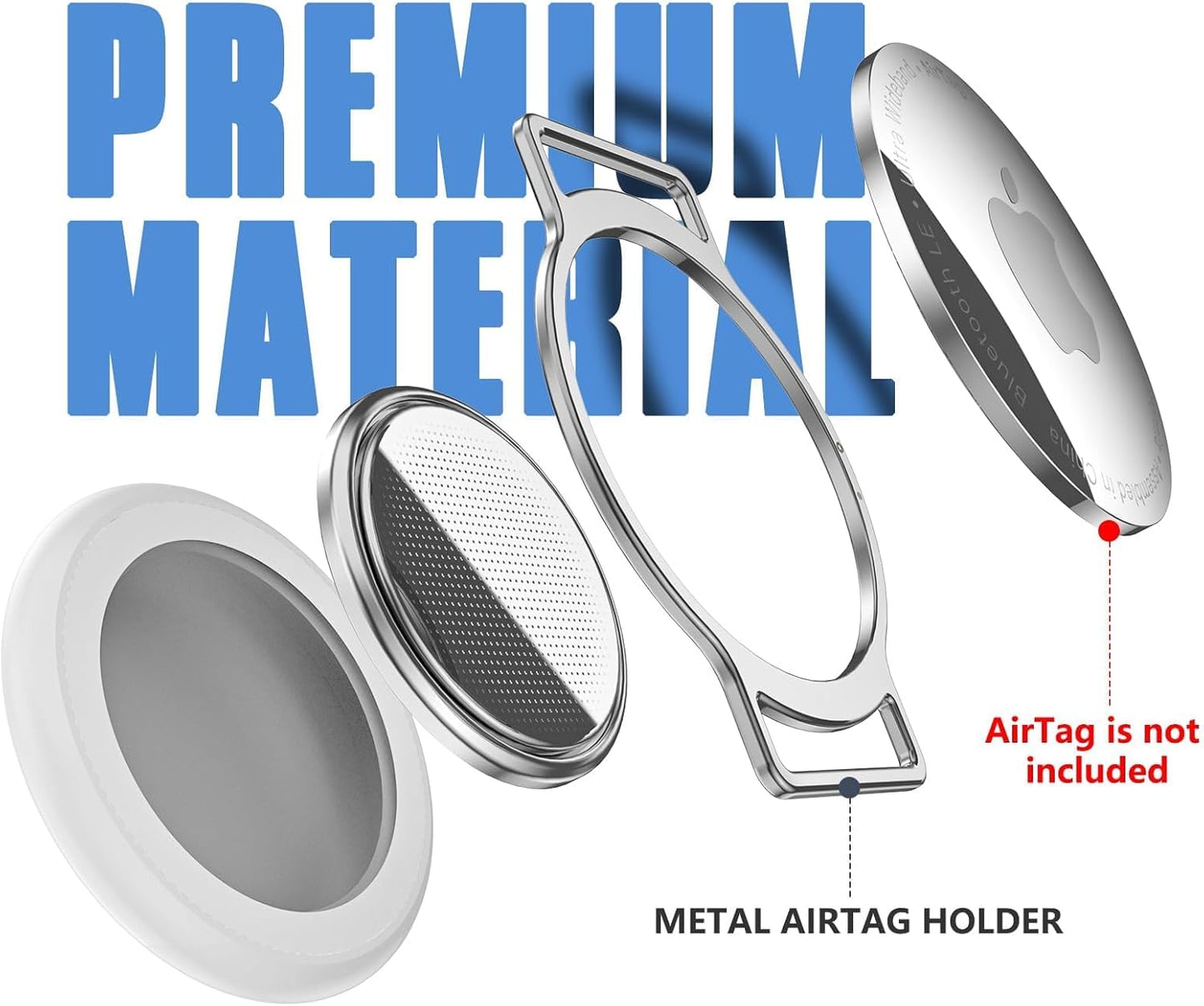 AirTag Cat Collar, Ultra Elastic Cat Tracker Collar, Airtag Holder Compatible with Apple Air Tag, [Lightweight & Scratch Resistant] Adjustable Stepless GPS Pet Collar for Cats Kittens, Blue