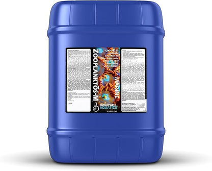 Brightwell Aquatics Zooplanktōs-M Copepod Suspension for Reef Corals Clams Juvenile Fish Invertebrates Rich in Omega-3 Fatty Acids Amino Acids & Carotenoids, 20L