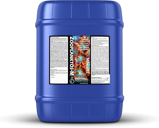 Brightwell Aquatics Zooplanktōs-M Copepod Suspension for Reef Corals Clams Juvenile Fish Invertebrates Rich in Omega-3 Fatty Acids Amino Acids & Carotenoids, 20L