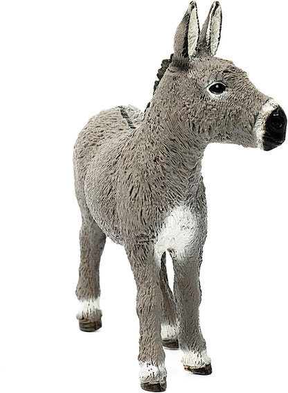 Schleich Farm World Realistic Donkey Animal Figurine - Highly Detailed and Durable Farm Animal Toy, Fun and Educational Play for Boys and Girls, Gift for Kids Ages 3+