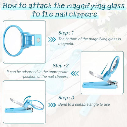 Mudder 3 Pcs Hedgehog Small Animal Grooming Kit Including 2 Bathing Brush and a Nail Toenail Clipper with Magnifier for Pet Hamster Hedgehog Guinea Pig Rabbit Cat Kitten