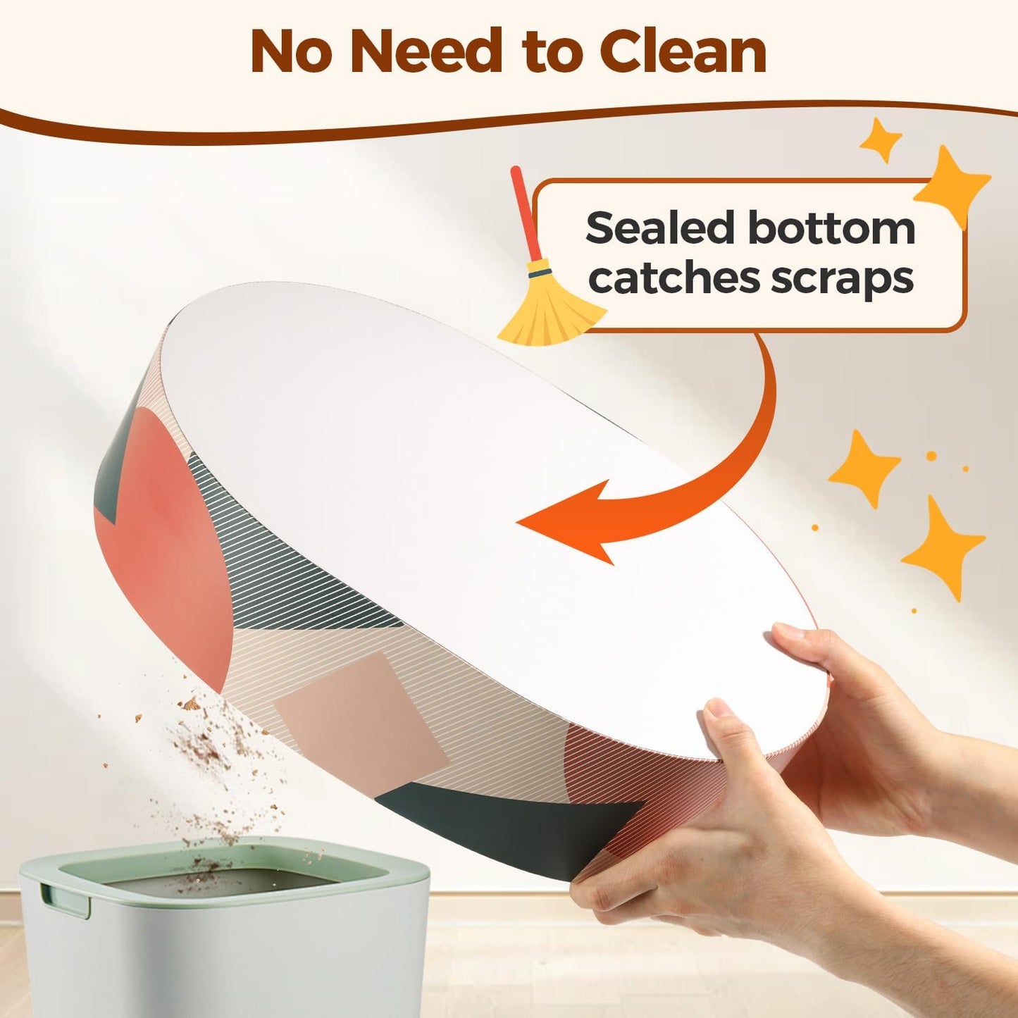 ComSaf Cat Scratcher Cardboard Bed Lounge Couch for Indoor Cats Oval Shape 17"x13", Kitty Cat Scratching Pad Recycle Corrugate Scratcher Long Lasting Furniture