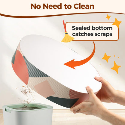 ComSaf Cat Scratcher Cardboard Bed Lounge Couch for Indoor Cats Oval Shape 17"x13", Kitty Cat Scratching Pad Recycle Corrugate Scratcher Long Lasting Furniture