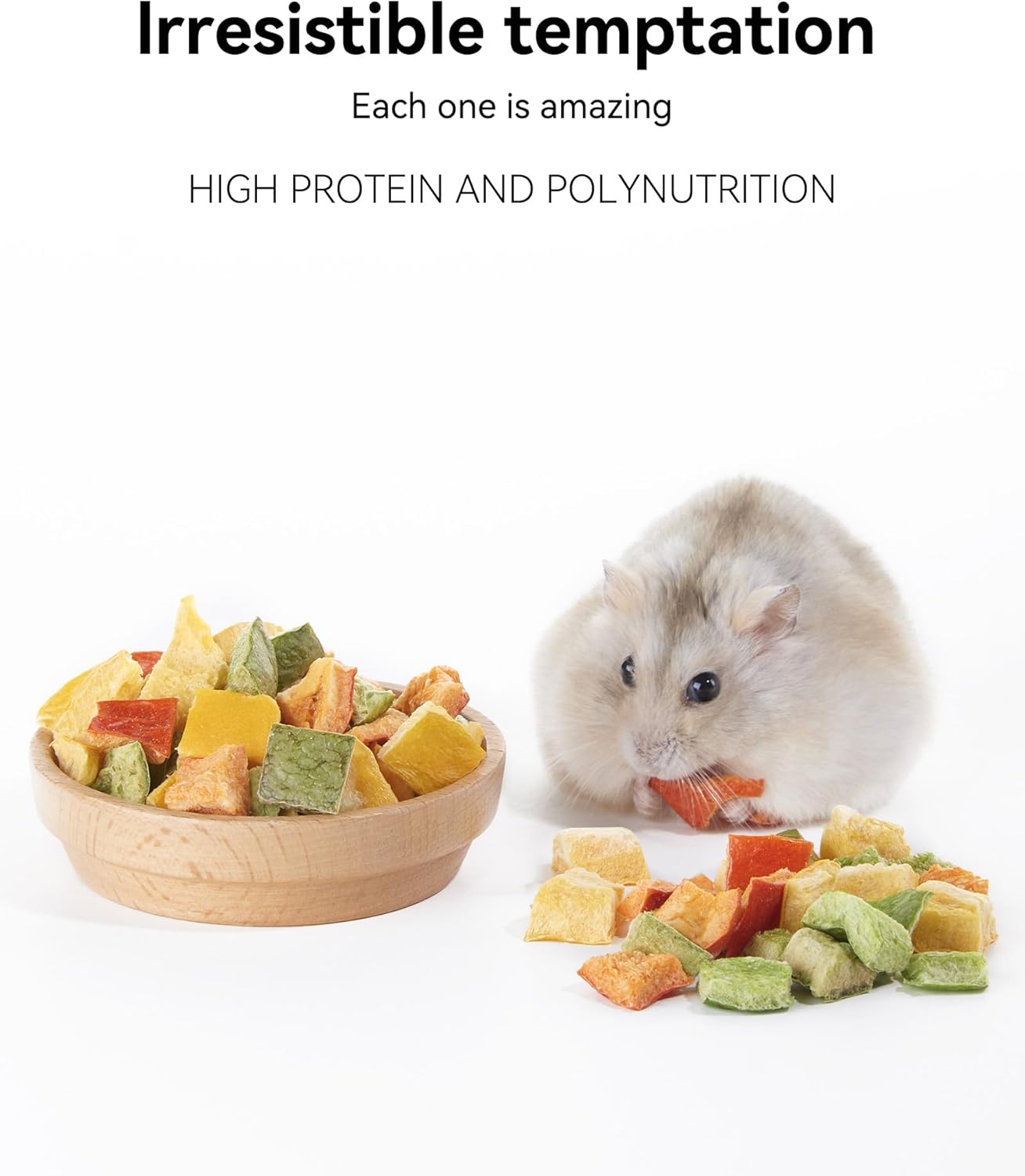 Niteangel Hamster Snack & Treats Toy - Small Animal Natural Treat for Dwarf Syrian Robo Hamsters Gerbils Mice Lemmings Degus or Other Small-Sized Pets (Freeze-Dried Sweet Pepper)