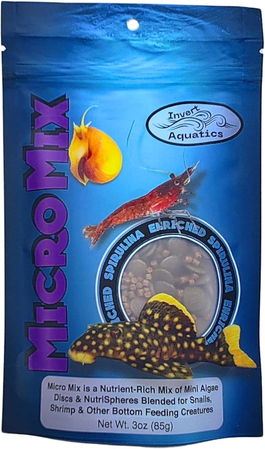 Micro Mix - Sinking Blended Diet for Snails, Shrimp & Bottom Feeding Fish (3 oz (85g))