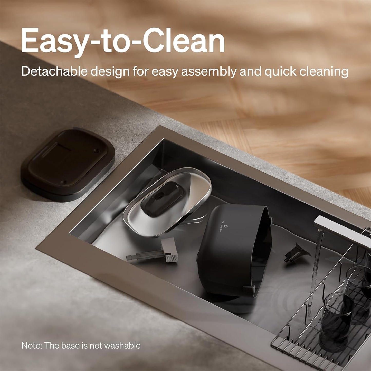 Bundle of PETLIBRO Cat Water Fountain, Cordless Pet Water Fountain Battery Operated+8 Packs Replacement Filters for Dockstream Cat Water Fountain WF005 WF115 WF105, 4 Months Set of Replacement Filters