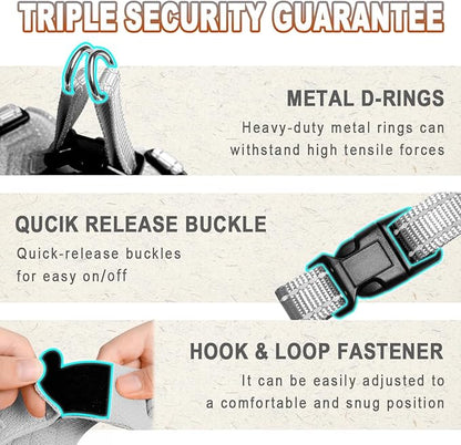 Dog Harness Step in Dog Vest Harness, Reflective Adjustable Puppy No Pull Harness Breathable Soft for Small and Medium Dogs Cats, Grey, S