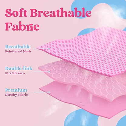 rabbitgoo Dog Harness Small Sized and Leash Set, Step-in Breathable Pet Harness, Soft Walking Reflective Puppy Vest for Small Dogs, Pink & Light Blue, S