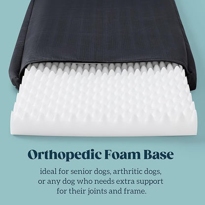 Cybarmour Chew Proof Dog Bed - Orthopedic Indestructible Dog Crate Pad - Outdoor Waterproof Kennel Mat for Aggressive Chewers - Large Breeds & Fits 42-Inch Crate - 41"x27", Black