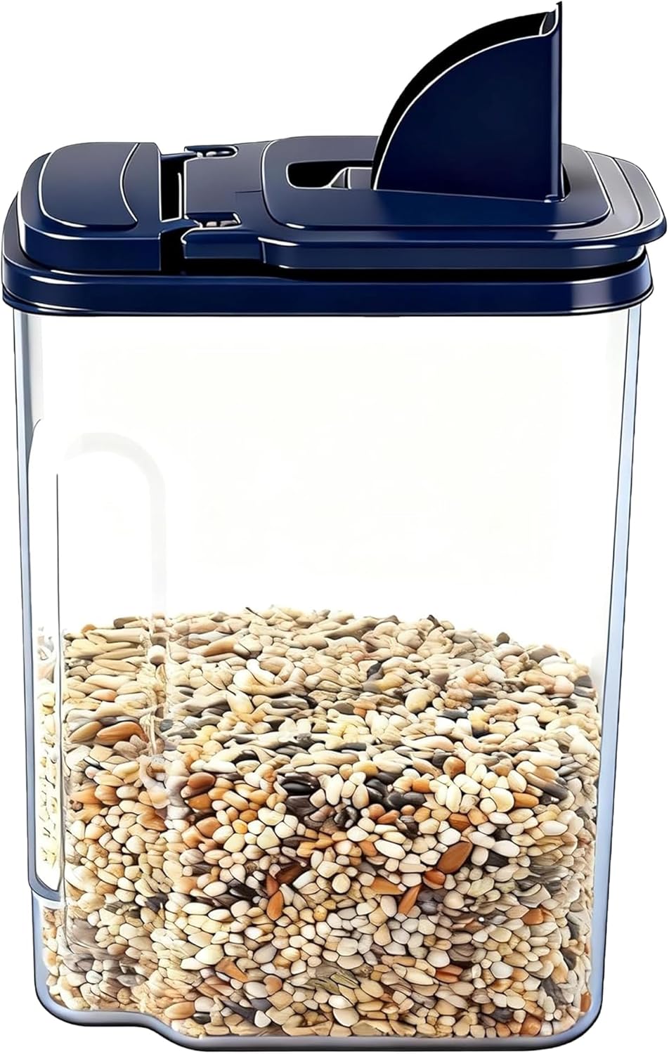 3L/100oz Bird Seed Storage Container,Bird Food Container with Pour Spout,Bird Seed Dispenser,Holds up to 3~4Lbs-Easy Grip and Fill Bird Feeders-Ideal for Storing Sunflower Seed