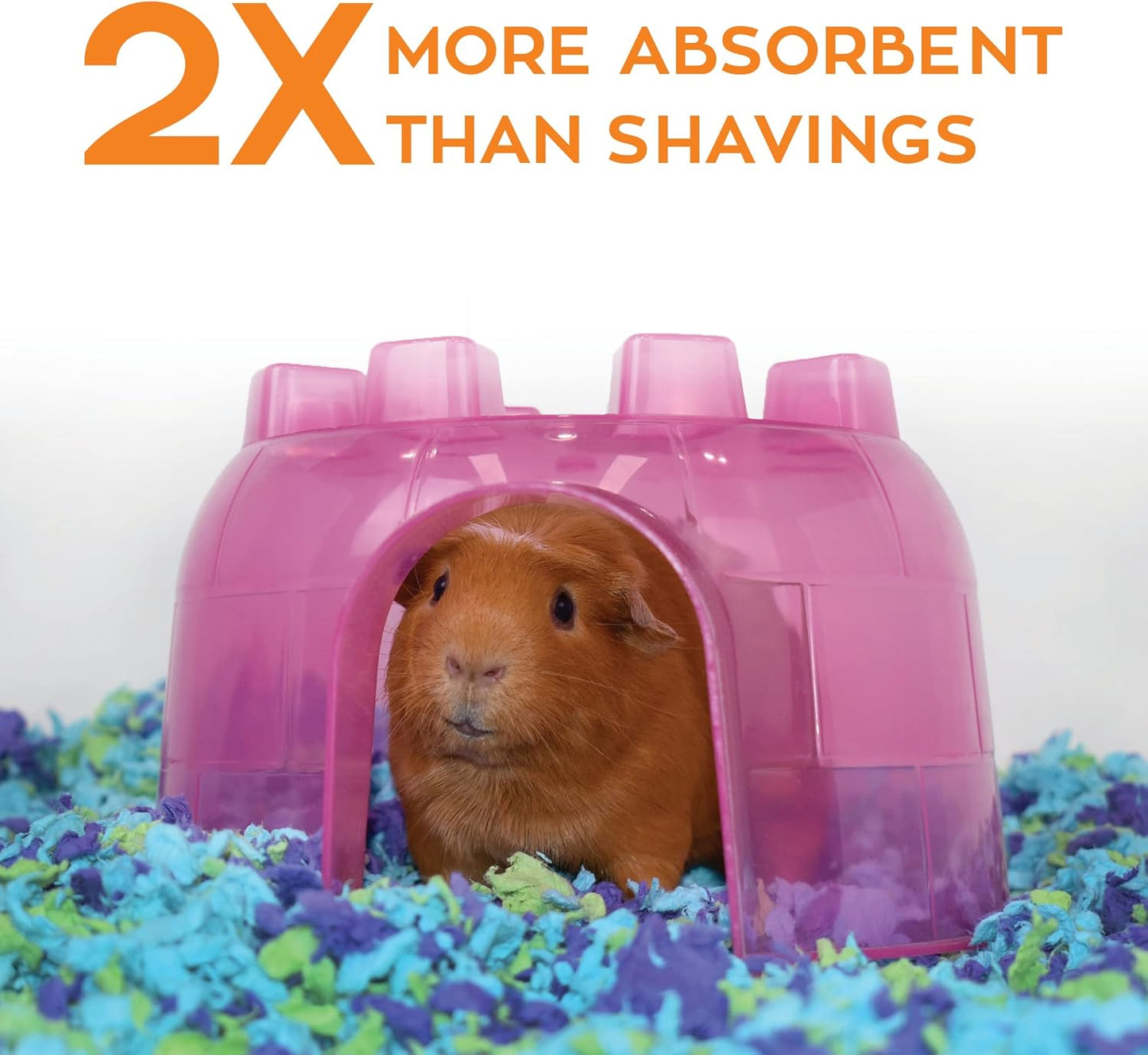 Carefresh 99% Dust-Free Sea Glass Natural Paper Small Pet Bedding with Superior 10 Day Odor Control & Absorption, for Guinea Pigs, Hamsters, Rabbits, & Rats, 60 L