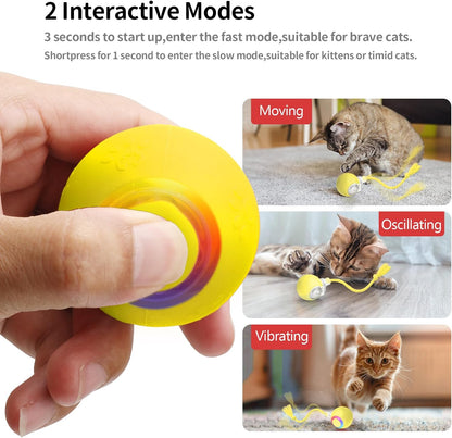 Interactive cat Toys for Bored Indoor Adult Cats. Motion Activated, RGB Lighting, 3 Motion Modes. Kitten Toys for Indoor Cats self Play