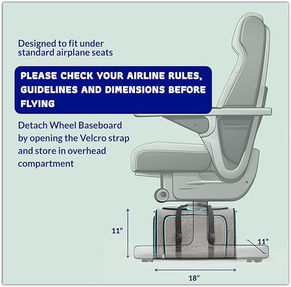 Katziela Rolling Rover Airline Compliant Expandable Premium Pet Carrier 6-Wheeled Baseboard Telescopic Handle Two-Sided Expandable Rolling Carrier Designed (Gray- Blue Piping)