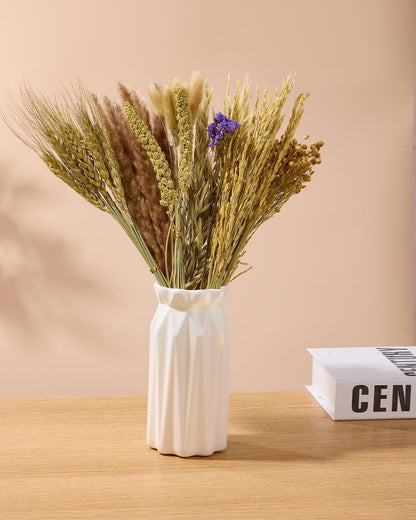 BUCATSTATE Natural Hamster Bedding - Flowers & Herbs & Sprays for Cage Habitat Decor - Treat Cereal Grain for Dwarf Syrian Gerbils, Mice, Rat, Forage, Enrichment (54PCS)