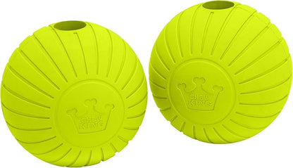 Chew King Supreme Rubber Fetch Balls - Extremely Durable Natural Rubber Toy, 2.5 inch, Yellow (CM-10066-CS01), 2.5" (Medium)