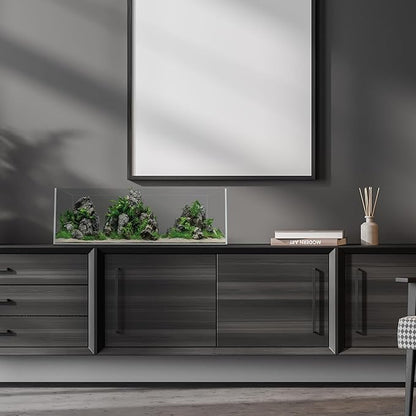 UNS Ultra Clear Rimless Tank - 6.3GAL | 24L - 23.62x7.87x7.87 | 60x20x20 CM, 5mm Glass Thickness, Leveling Mat Included - Low Iron, High Clarity Fish Tank w/ 45° Mitered Edge - [60L]