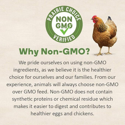 Prairie's Choice Non-GMO Backyard Chicken Feed - Starter/Grower Formula, 25lbs