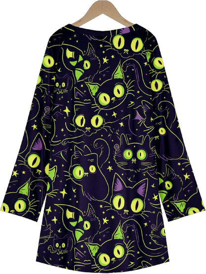 MARSVOVO Women Novelty Graphic Plus Size Sweater Crewneck Long Sleeve Cute Printed Loose Fit Casual Fall Sweaters Top