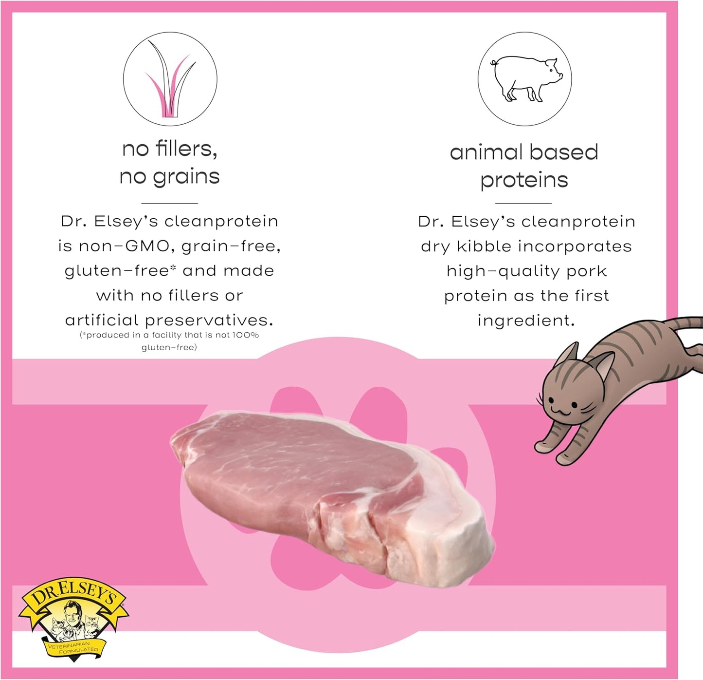 Dr. Elsey's cleanprotein Original Pork Recipe Wet Cat Food, 2.75 oz Can (Pack of 24)