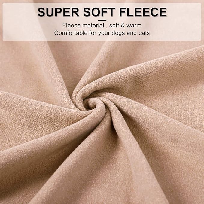 Small Dogs Fleece Dog Sweatshirt - Cold Weather Hoodies Spring Soft Vest Thickening Warm Cat Sweater Puppy Clothes Sweater Winter Sweatshirt Pet Pajamas for Small Dog Cat Puppy (Medium, Beige)