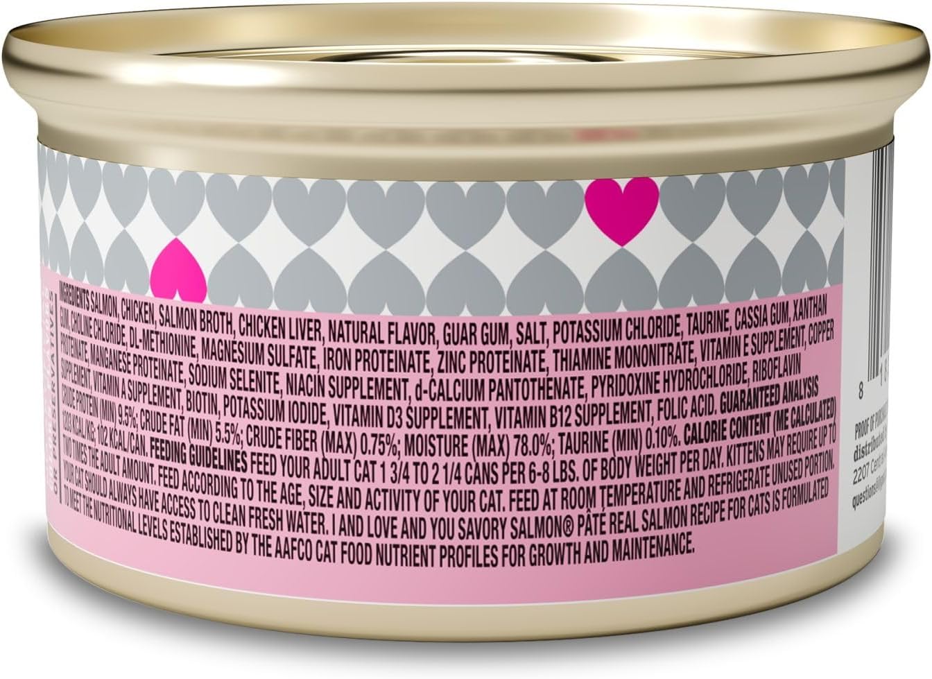 I and love and you Wet Cat Food - Savory Salmon Pâté - Salmon Recipe, Grain Free, Filler Free, 3oz Pack of 24 Cans