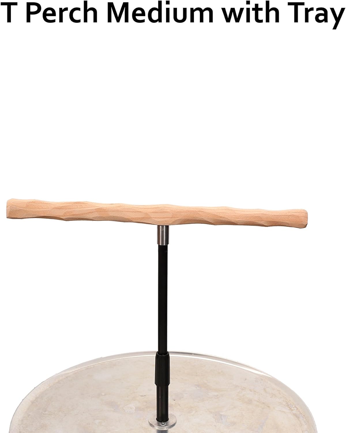 Parrot Training Perch Stand with Potty Tray (T Perch, Medium)