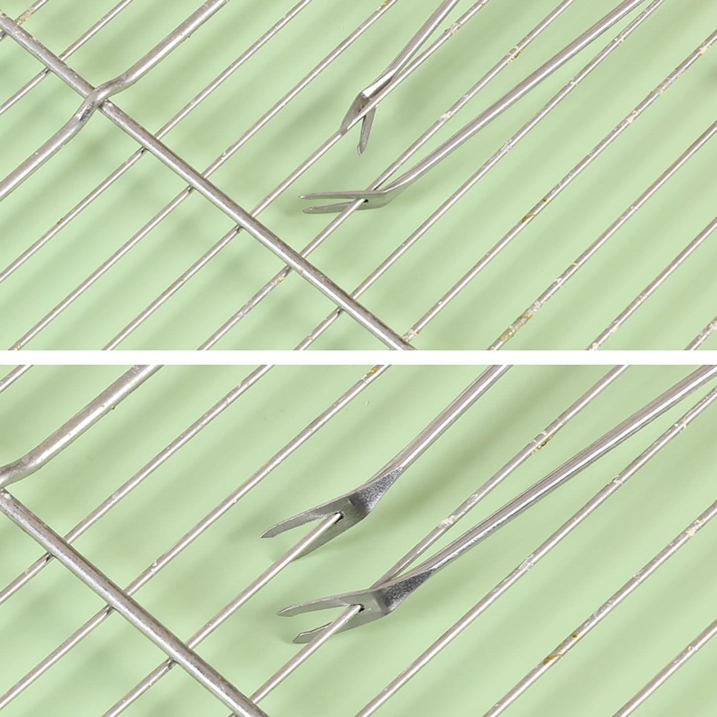 5Pcs Bird Cage Cleaner Set, Stainless Steel Poop Remover & Scraper Tool, Bird Cage Accessories for Small Animal Parakeet Hamster Rabbit Bird Cage Accessories