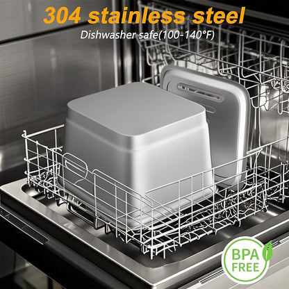 Stainless Steel Cat Water Fountain, 101oz/3L Automatic Pet Water Fountain, Dog Water Fountain with Replacement Filters for Cats, Small Dogs (4 Filters and 4 Sponges)