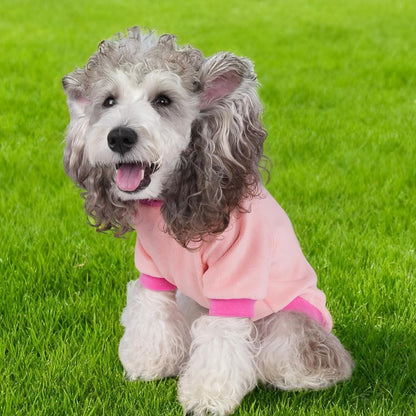 GreenJoy Classic Fleece Dog Sweater – Soft & Warm Stretchy Sweatshirt for Small Dogs & Cats, Cold-Weather Pullover for Everyday Wear (Light Pink, Large/X-Large)