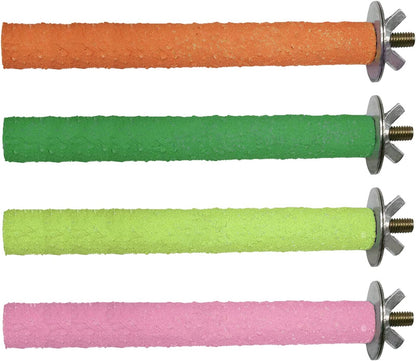Hamiledyi Parrot Perch Stand Toy, Bird Cage Perch Toy,Natural Paw Grinding Stick for Small Parrots, Parakeets, Cockatiels, Lovebirds Chewing Stick(S)