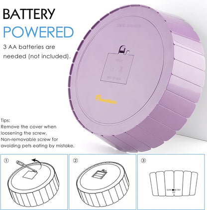 Pawaboo Interactive Cat Toy With Running Mouse, Electronic Motion Automatic Teaser for Indoor Cats, Pop and Play Hide Seek Hunting Mouse for Pet Kitten Play Fun Exercise, Purple