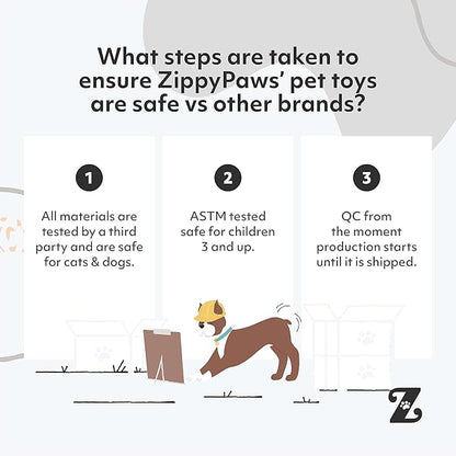 ZippyPaws Burrow- Interactive Dog & Puppy Toys for Boredom, Stimulating Pet Products to Keep them Busy, Hide & Seek Plush Dog Puzzles, Squeaky Toy for Enrichment, For Small & Medium Dogs- Chipmunk Log