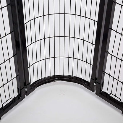 Large Black Walk in Bird Cage Parrot Macaw with Red Cover Top Parakeet Finch Budgie Lovebird Aviary Pet House Heavy Duty Big