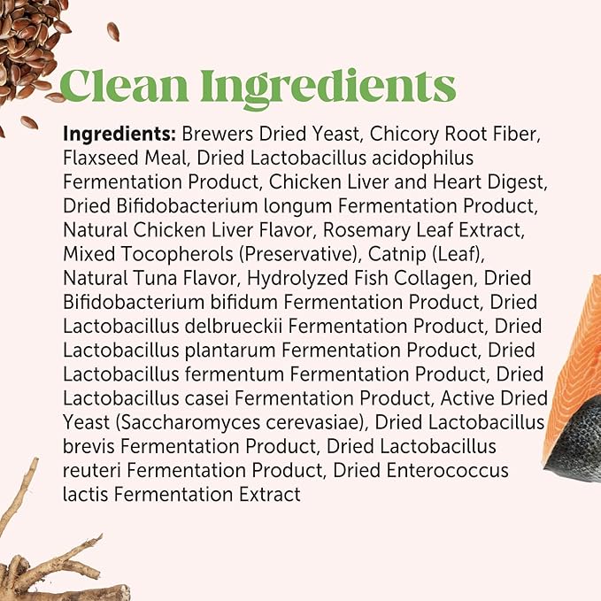 Digestive Probiotic Powder Supplement for Cats - Digestive Support + Gut Health, Probiotic for Cats, Cat Constipation Relief, Bowel Support, Immunity & Overall Health - 120 Scoops