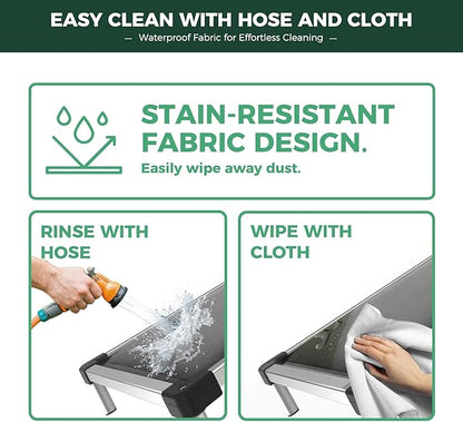 FXW TitanNest Chew-Proof Elevated Dog Bed, Raised Cot for Indoor/Outdoor/Camping Use, Durable & Washable Padded Pet Bed for Extra-Small Dogs, 30.0" L x 22.0" W x 4.5" H, Gray