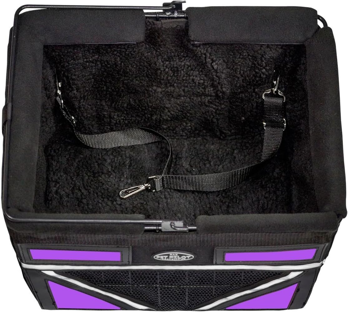 TRAVELIN K9 Pet-Pilot MAX Dog Bicycle Basket Carrier | 8 Color Options for Your Bike (Purple)