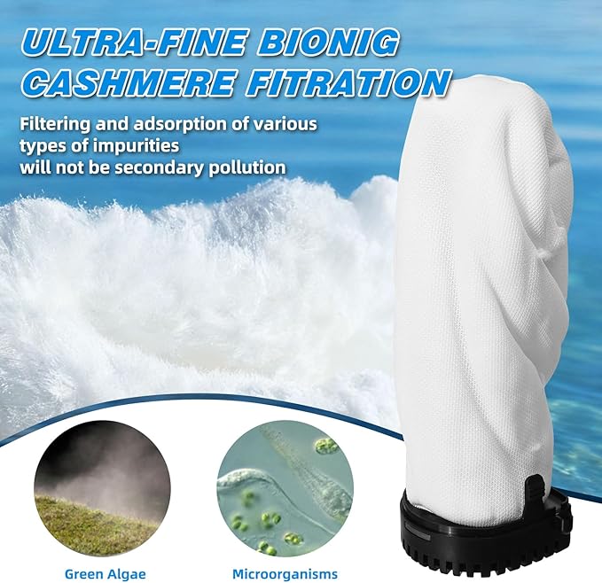 500GPH Aquarium Filter, UV Sterilizer for Aquarium for 75-200 Gallon, Submersible Pump Filter for Green Water Algae Clean, Ultra-Silent Green Killing Machine with Fish Tank & Turtle Tank Deodorization