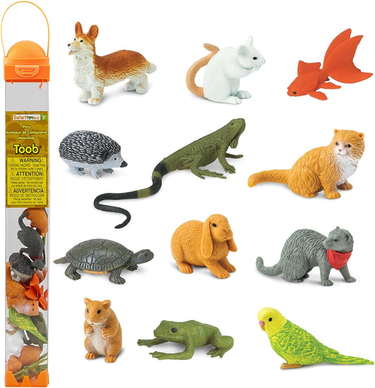 Safari Ltd. Pets TOOB - 12 Figurines of Household Pets - Educational Toy Figures for Boys, Girls and Kids Ages 3+