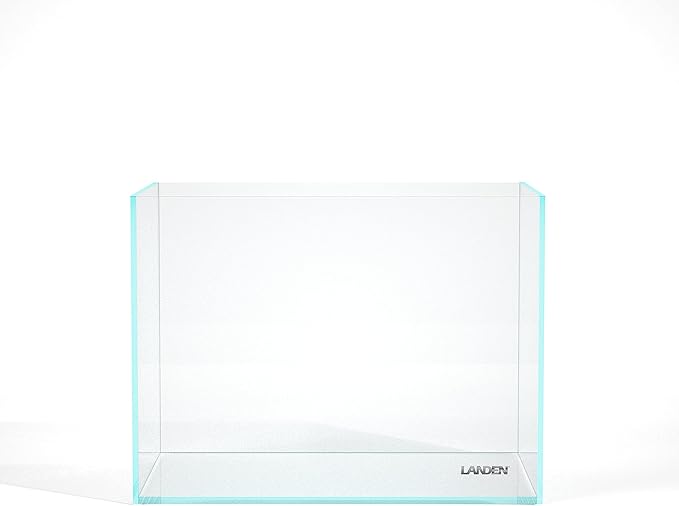 Landen 60H 30 Gallon Rimless Low Iron Aquarium Tank, 23.6" W × 17.7" D × 17.7" H (60cm x 45cm x 45cm) 8mm Thickness with Black Nano Foam Leveling mat Included