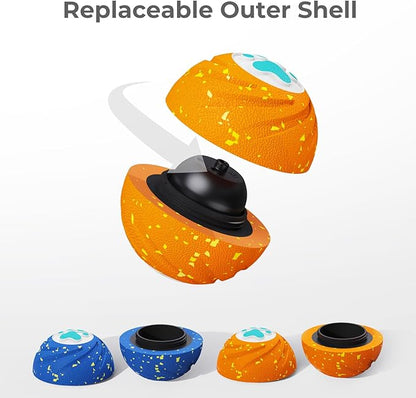 Lovkid Smart Interactive Dog Toy - Dog Ball Toys for Medium Large Dogs to Keep Them Busy, Durable ETPU Material, 3 Play Modes Automatic Moving, Bouncing, IPX7 Waterproof, Indoor & Outdoor (Orange)