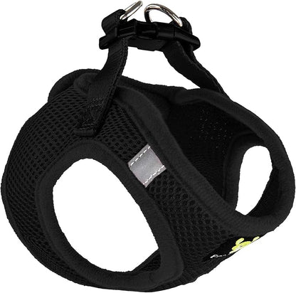 EcoBark Step in Dog Harness - Eco-Friendly Dog Harnesses for XS, Small, and Medium Breed Dogs - Reflective and Adjustable Body Halter Vest - Soft Luxurious Mesh Toy Breed Harness (Black, Medium)