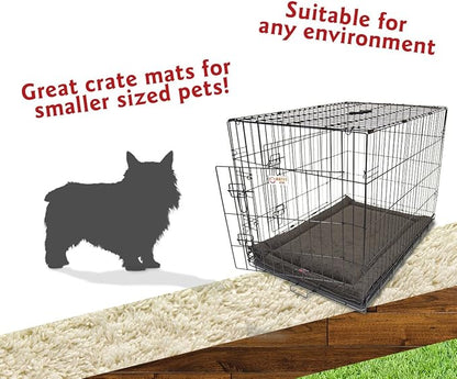 Majestic Pet Orthopedic Memory Foam Dog Crate Mat - Plush Pet Bed Pad for Crates & Kennels | USA Crafted | 24"x18" Villa Storm