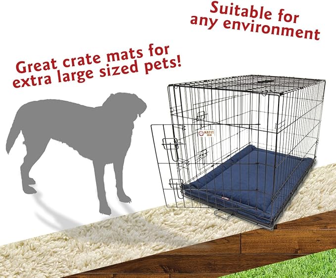 48" Villa Navy Blue Crate Dog Bed Mat By Majestic Pet Products