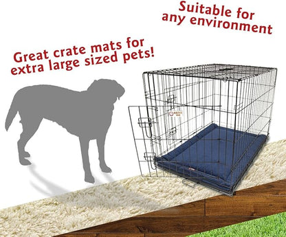 48" Villa Navy Blue Crate Dog Bed Mat By Majestic Pet Products