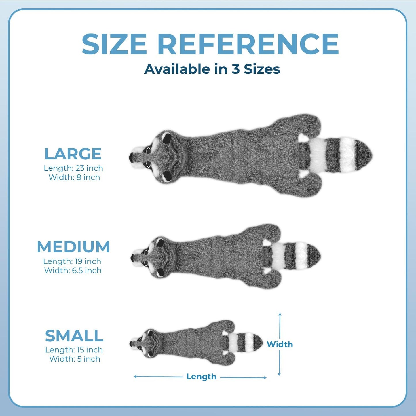 Best Pet Supplies Squeaky Dog Toys with Soft Durable Fabric for Small, Medium and Large Pets Interactive Toy for Indoor Play, Supports Active Biting and Play - Fox, Raccoon, Medium