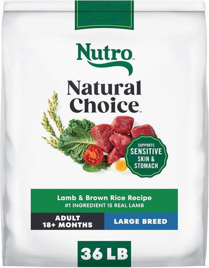 Nutro Natural Choice Lamb & Brown Rice Adult Large Breed Dog Food Dry Recipe, 36 lb. Bag