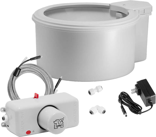 Always Full® 7" Pet Water Bowl and Wall Unit Bundle – Self-Refilling, Clean Filtered Water, Easy Home Connection, App-Enabled Hydration Tracking, Cat and Dog Water Bowls