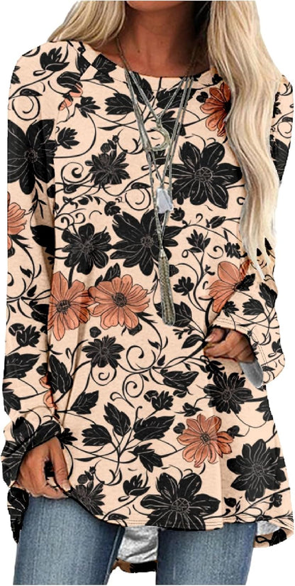 MARSVOVO Women Novelty Graphic Plus Size Sweater Crewneck Long Sleeve Cute Printed Loose Fit Casual Fall Sweaters Top