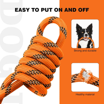 lynxking Slip Lead Dog Leash Reflective, Heavy Duty Comfortable Strong Rope for Large Medium Small Dogs No Pull Pet Training (Orange, Small 3/8in x 6ft-Slip Lead)