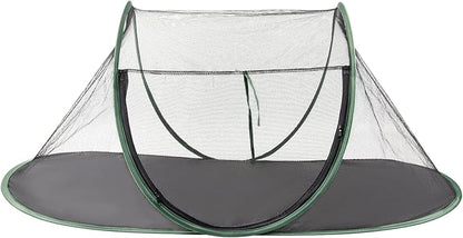 Outdoor Cat Enclosures, Portable Cat Tent for Bearded Dragon, Dogs and Small Animals, Cat Outdoor Tent with Foldable Bag(Dark Green)